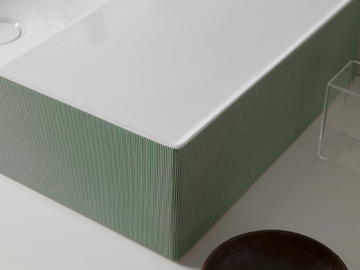 TEOREMA 2.0 RIGO - Countertop rectangular ceramic washbasin with overflow by Scarabeo Ceramiche - view 3